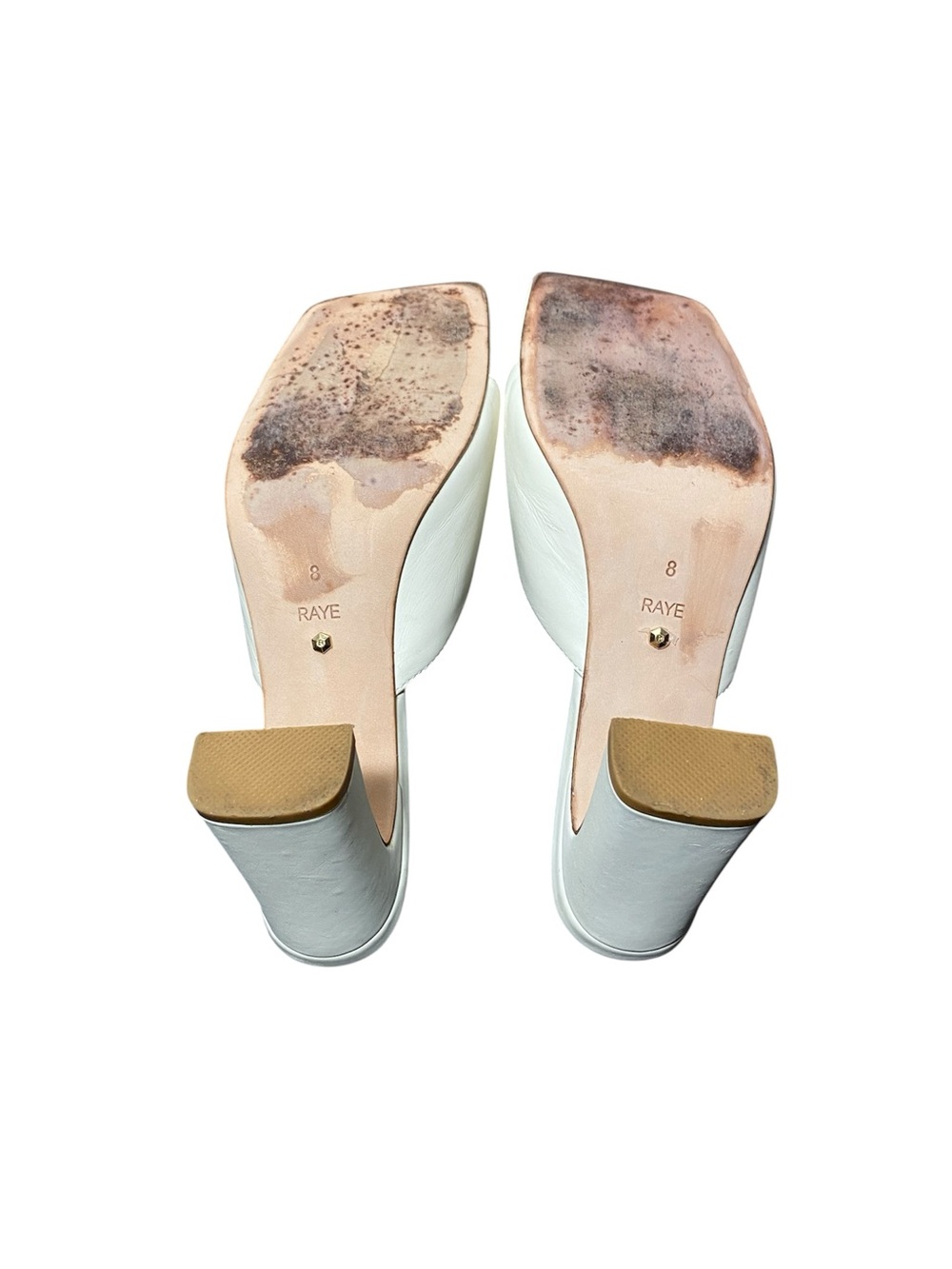 Raye Women’s Cream Thong Mule Heel Sandal Sz-8 - Picture 7 of 7